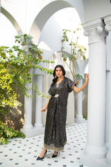 Manahils Stitched Formals Wa 03-Kaftan-Black