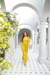 Manahils Stitched Formals Wa 03-Kaftan-Mustard