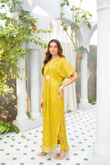 Manahils Stitched Formals Wa 03-Kaftan-Mustard