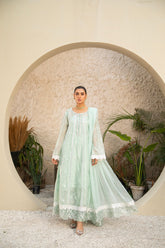 Manahils Stitched Formals K-152-Aqua