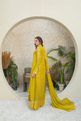 Manahils Stitched Formals Sw 04-Mustard