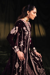Qalamkar Unstitched 3 Piece Velvet Edit Suit-BK-01-Amani