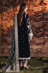 Qalamkar Unstitched 3 Piece Velvet Edit Suit-BK-03-Samira