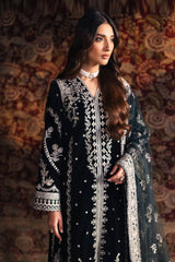 Qalamkar Unstitched 3 Piece Velvet Edit Suit-BK-03-Samira