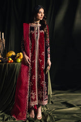 Qalamkar Unstitched 3 Piece Velvet Edit Suit-BK-04-Kesia