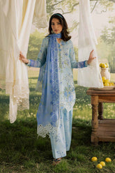Bloom By Nureh Unstitched 3 Piece Emb and Printed Doriya Lawn Suit-BL-14