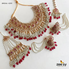 BRIDAL-0251 Ruby - Zeesy Jewellery