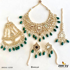 BRIDAL-0258 Green - Zeesy Jewellery