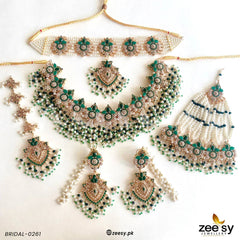 BRIDAL-0261 Green - Zeesy Jewellery
