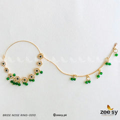 BRIDE NOSE RING-0010 Green - Zeesy Jewellery