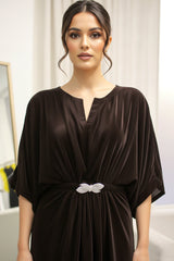 Veloria By Dressline Velvet Kaftan Winter Collection'2025-veloria-stitched-cocoa-noir