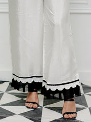 Tng By MD Stitched Trouser Collection-Trouser-Raw Silk White