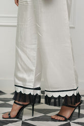 Tng By MD Stitched Trouser Collection-Trouser-Raw Silk White