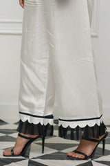 Tng By MD Stitched Trouser Collection-Trouser-Raw Silk White