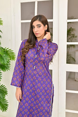 Silcot Stitched Summer Collection'2025-Iris Charm - Printed Purple Set