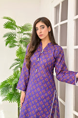 Silcot Stitched Summer Collection'2025-Iris Charm - Printed Purple Set