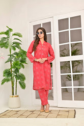 Silcot Stitched Summer Collection'2025-The Coral Sprig Kurta Set
