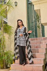 Silcot Stitched Summer Collection'2025-Mumtaz Monochrome MBROIDERED CHARM