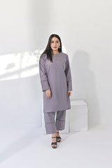 Silcot Stitched Summer Suit-AiryAesthetic Minimalist Mauve