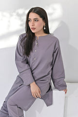 Silcot Stitched Summer Suit-AiryAesthetic Minimalist Mauve