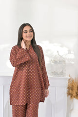 Silcot Stitched Summer Suit-Petal Whispers Polka Dot Set