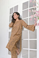 Silcot Stitched Summer Collection'2025-Nouvelle Bloom Mustard Co-ord