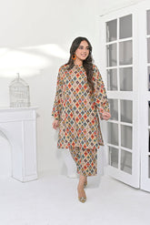 Silcot Stitched Summer Collection'2025-Boho Chic Printed Ensemble
