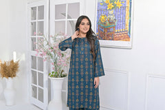 Silcot Stitched Summer Collection'2025-Elegant Teal & Gold Ensemble