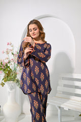 Silcot Stitched Summer Collection'2025-Midnight Bloom Co-Ord Set