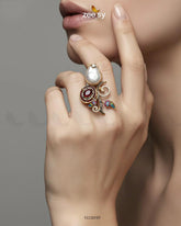 Baroque Crystal Rose Ring - Zeesy Jewellery