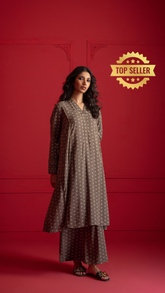 Eternal Classics By Najia Zia Stitched 2 Piece Winter Collection'2025-Basil