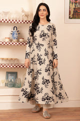 Morganite By Stitch Vibes Stitched 2 Piece Maxi Suit-Beige Floral Maxi