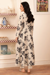 Morganite By Stitch Vibes Stitched 2 Piece Maxi Suit-Beige Floral Maxi