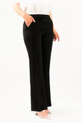 Morganite By Stitch Vibes Stitched Pants Suit-Bell Bottom Pants Black