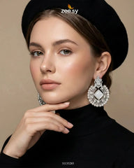 Bella Round Bold Stone Earrings