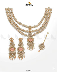 Zeesy-Bella Triple Layer Necklace Set