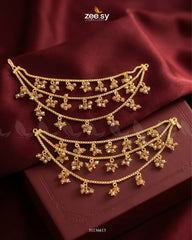 Zeesy-Bella Triple Layers Earring Sahara