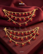 Zeesy-Bella Triple Layers Earring Sahara