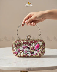 Berry Toned Crystal Fiesta Bag - Zeesy Jewellery