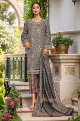 Bin Saeed Stitched 3 Piece Exc Chikankari Lawn Collection'2025-SM-2134-Skin