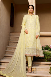 Bin Saeed Stitched 3 Piece Fancy Formals Suit-OMSC-2293-Yellow