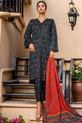 Bin Saeed Stitched 3 Piece Luxury Front Open Cutwork Vol-03 Collection'2025-SM-2161-Dark Green