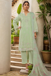 Bin Saeed Stitched 3 Piece Plain Lawn Vol-01 Suit-LF-2276-Pista