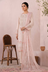 Bin Saeed Stitched 3 Piece Luxury Plain Cotton Collection'2025-LF-2484-Skin