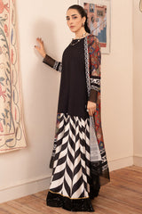 Morganite By Stitch Vibes Stitched Skirts Suit-Black Sequence Skirt