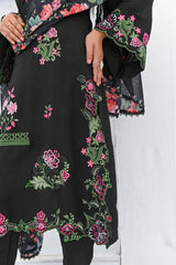 Madiha Gohar Stitched 3 Piece Emb Suit-Mehr E Gul-Silk