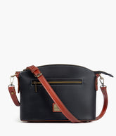 RTW Creation - Black and rust dome cross-body bag