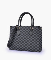 RTW Creation - Black checkered everywear handbag