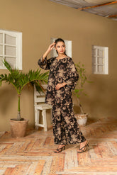 Madiha Gohar Stitched Co Ords Set-Noir Bloom
