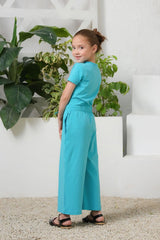 Sprinkles Stitched 1 Piece Summer Jumpsuit Kids Collection'2025-Blue - Jersey Jumpsuit